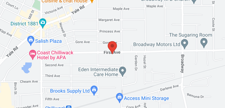 map of 206 46262 FIRST AVENUE